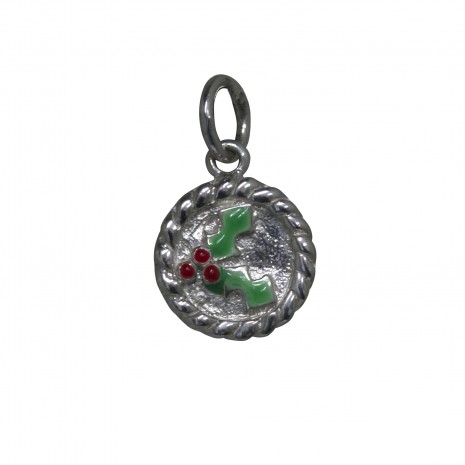 Sterling Silver and Enamel Mince Pie Charm